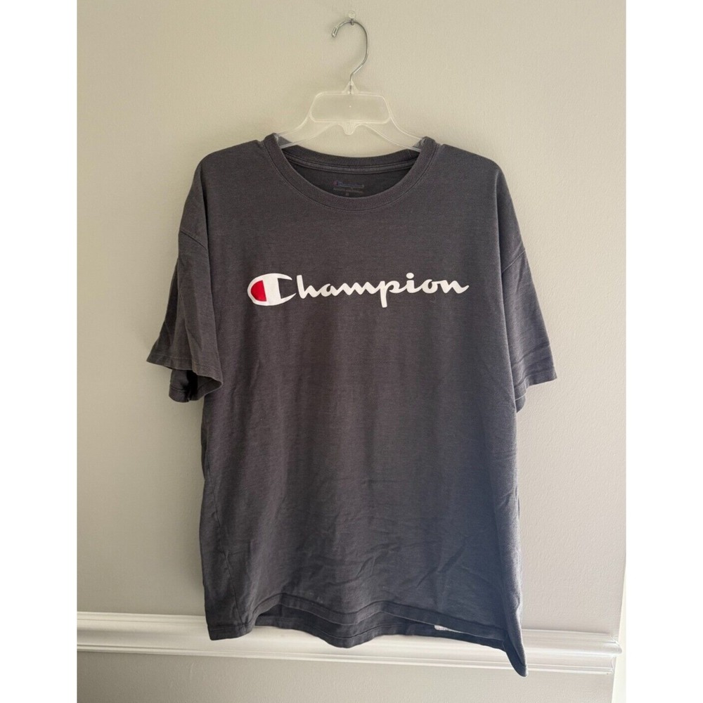 Champion Mens T-Shirt Crew Neck, Short Sleeve Tee Shirt Top with Logo XL